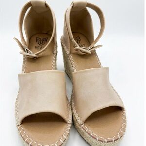 BEAST FASHION Tan Espadrille Sandals Size 7.5